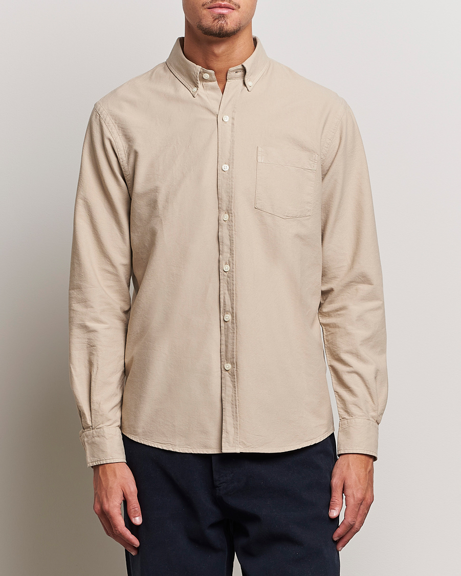 Heren | Casual | Colorful Standard | Classic Organic Oxford Button Down Shirt Oyster Grey