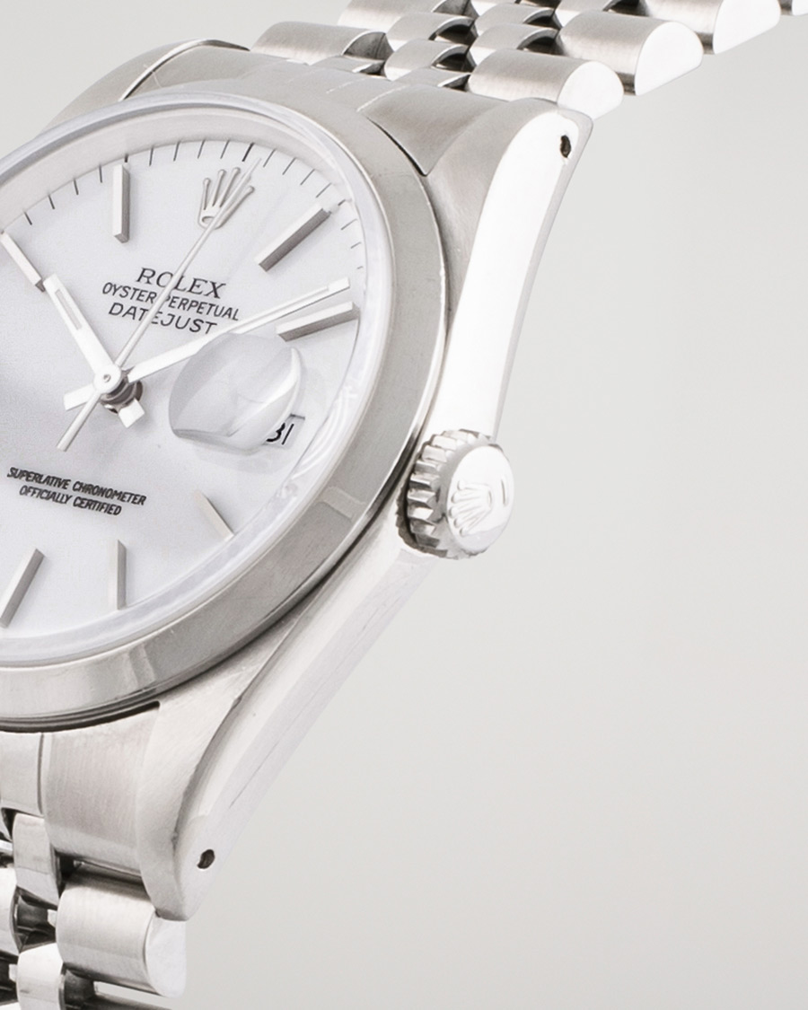 Heren | Rolex Pre-Owned Datejust 16200 Oystert Perpetual Steel White Steel White | Rolex Pre-Owned | Datejust 16200 Oystert Perpetual Steel White Steel White