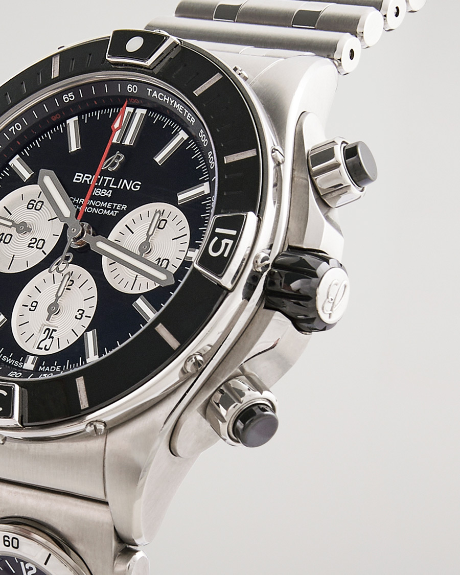 Heren | Breitling Pre-Owned Super Chronomat B01 44 Steel Black | Breitling Pre-Owned | Super Chronomat B01 44 Steel Black