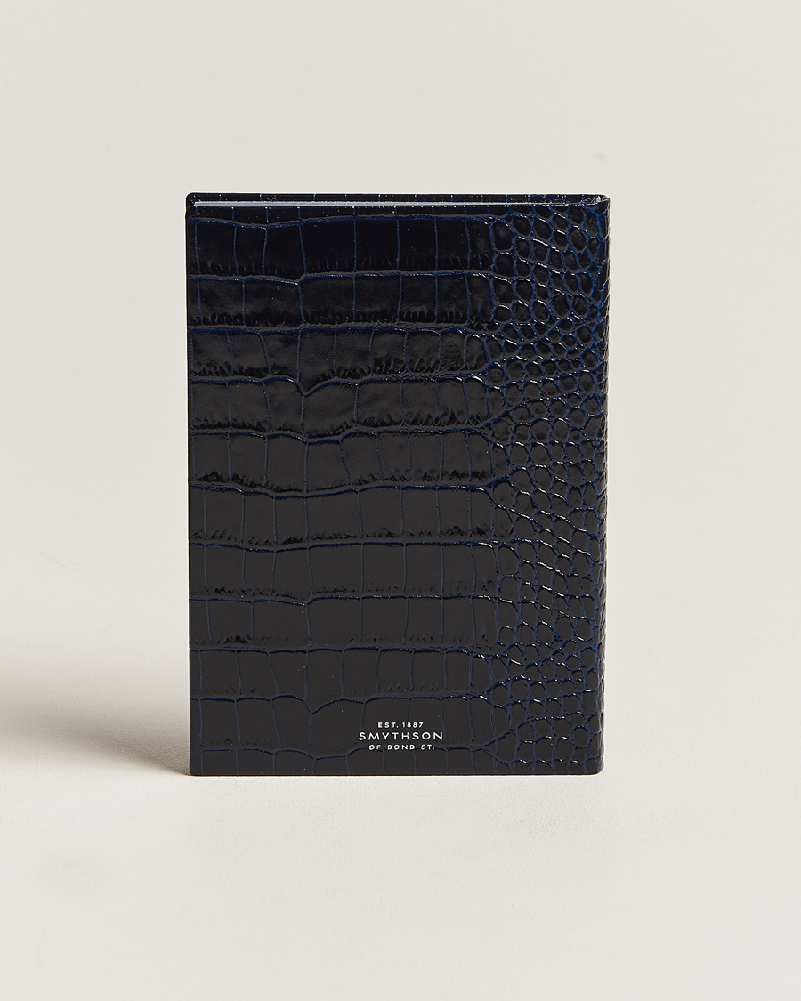 Heren | Best of British | Smythson | Mara Leather Notebook Navy