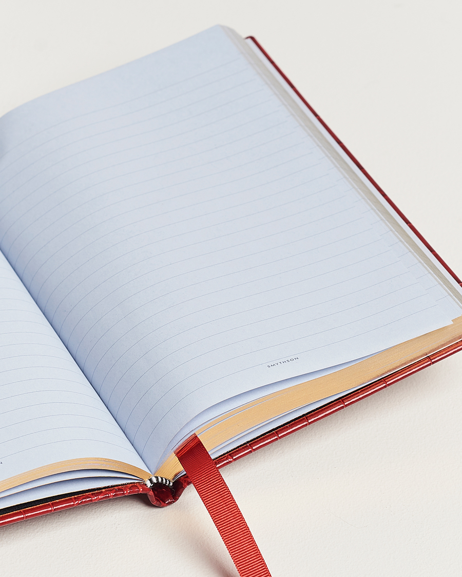 Heren | Notitieboekjes | Smythson | Mara Leather Soho Notebook Red