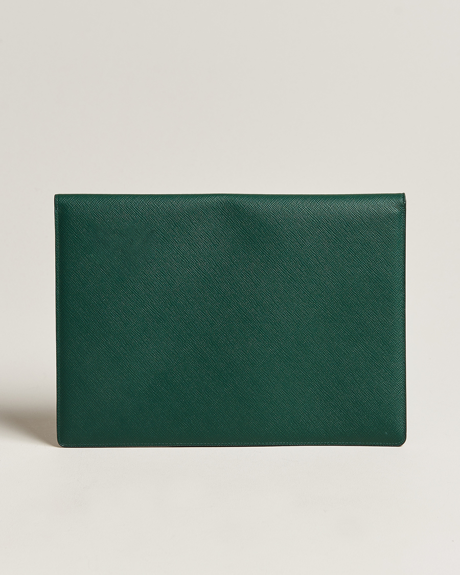 Heren |  | Smythson | Panama Large Envelope Portfolio Forest Green