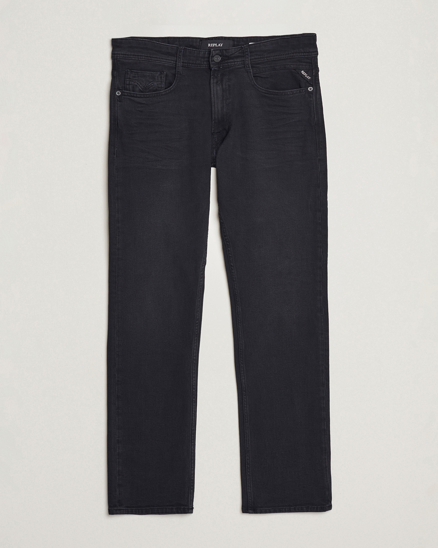Heren | Jeans | Replay | Rocco Tapered Stretch Jeans Washed Black