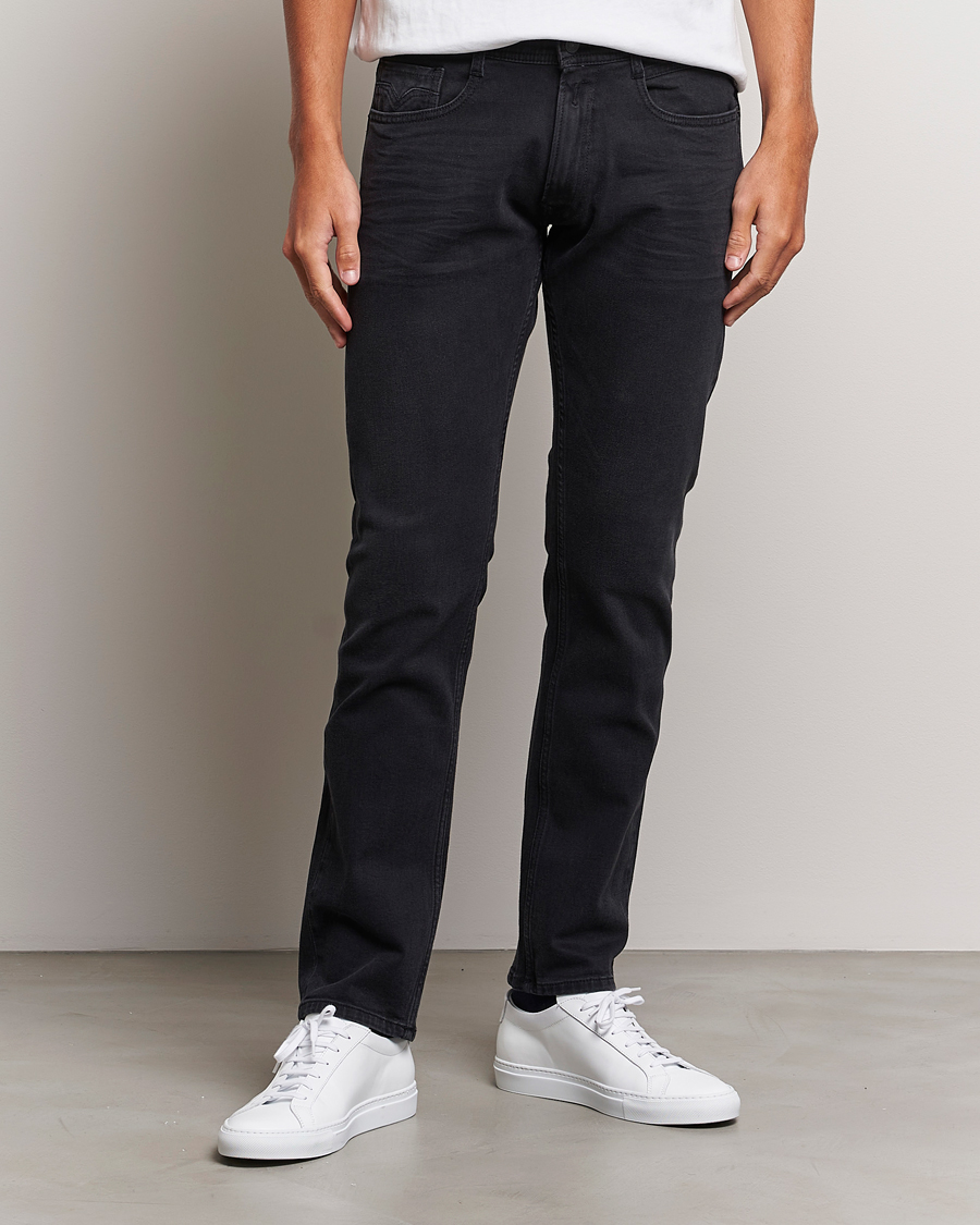 Heren | Jeans | Replay | Rocco Tapered Stretch Jeans Washed Black
