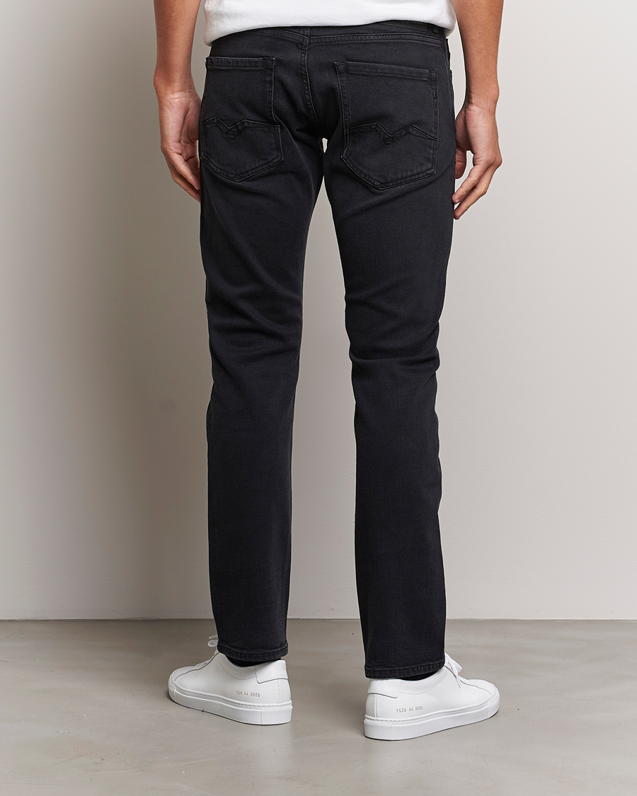 Heren | Jeans | Replay | Rocco Tapered Stretch Jeans Washed Black