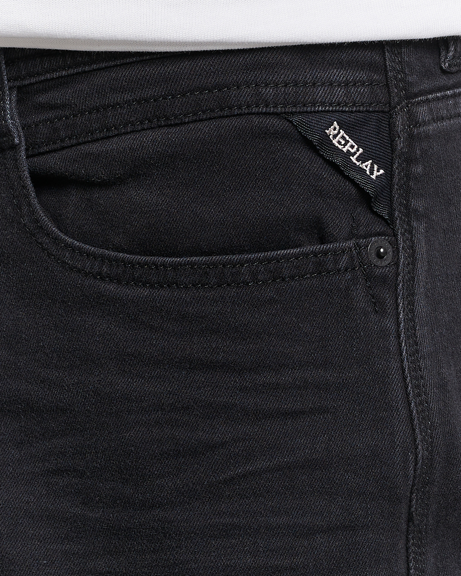 Heren | Jeans | Replay | Rocco Tapered Stretch Jeans Washed Black