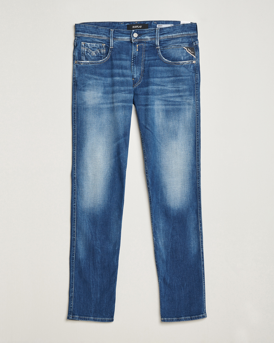 Heren | Jeans | Replay | Anbass Super Stretch Bio Jeans Medium Blue