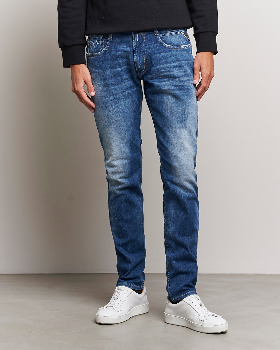 Heren | Jeans | Replay | Anbass Super Stretch Bio Jeans Medium Blue