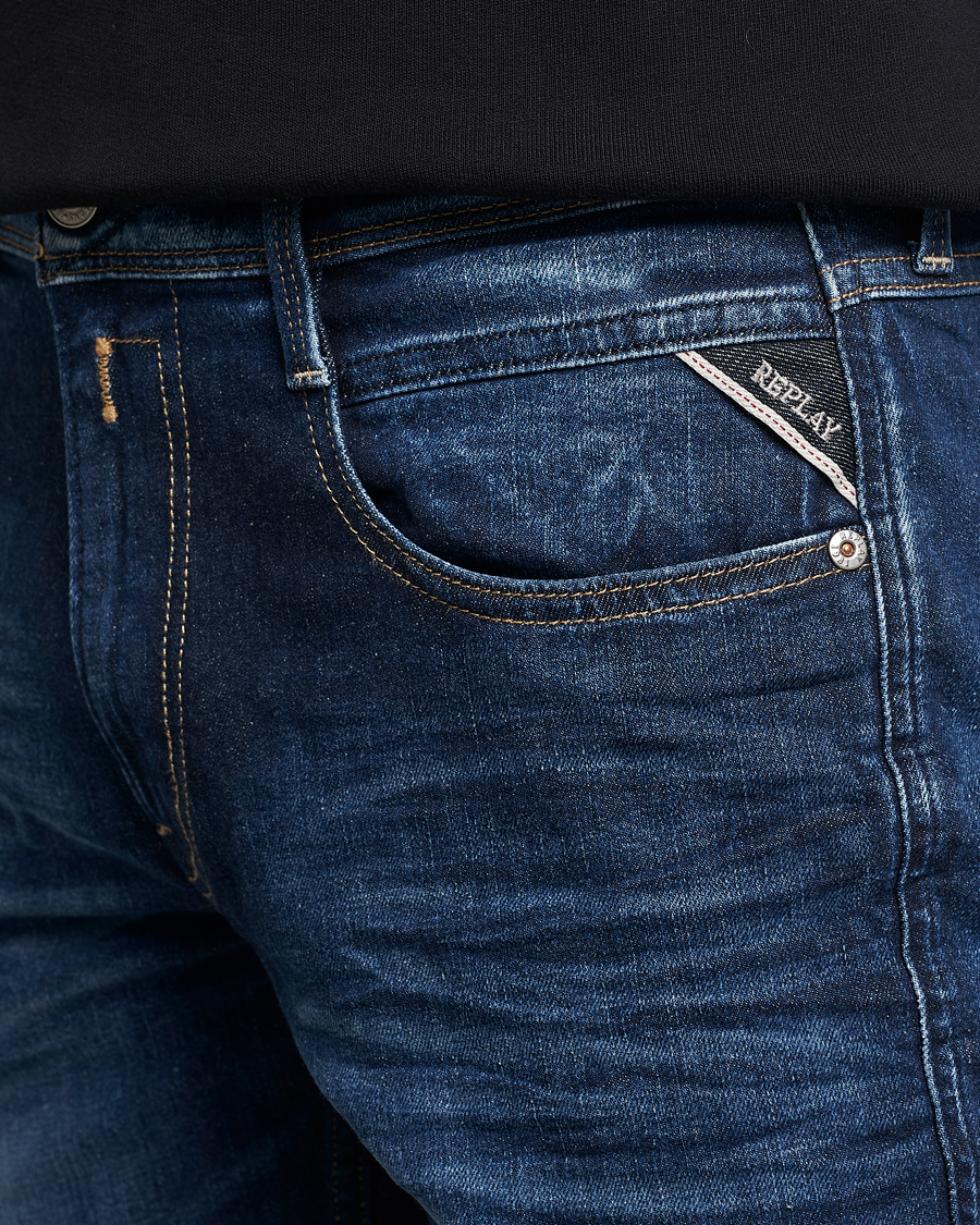 Heren | Jeans | Replay | Anbass Super Stretch Bio Jeans Dark Blue