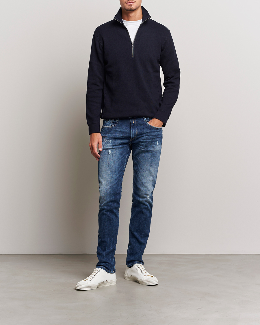 Heren | Jeans | Replay | Anbass 5 Years Wash Jeans Dark Blue