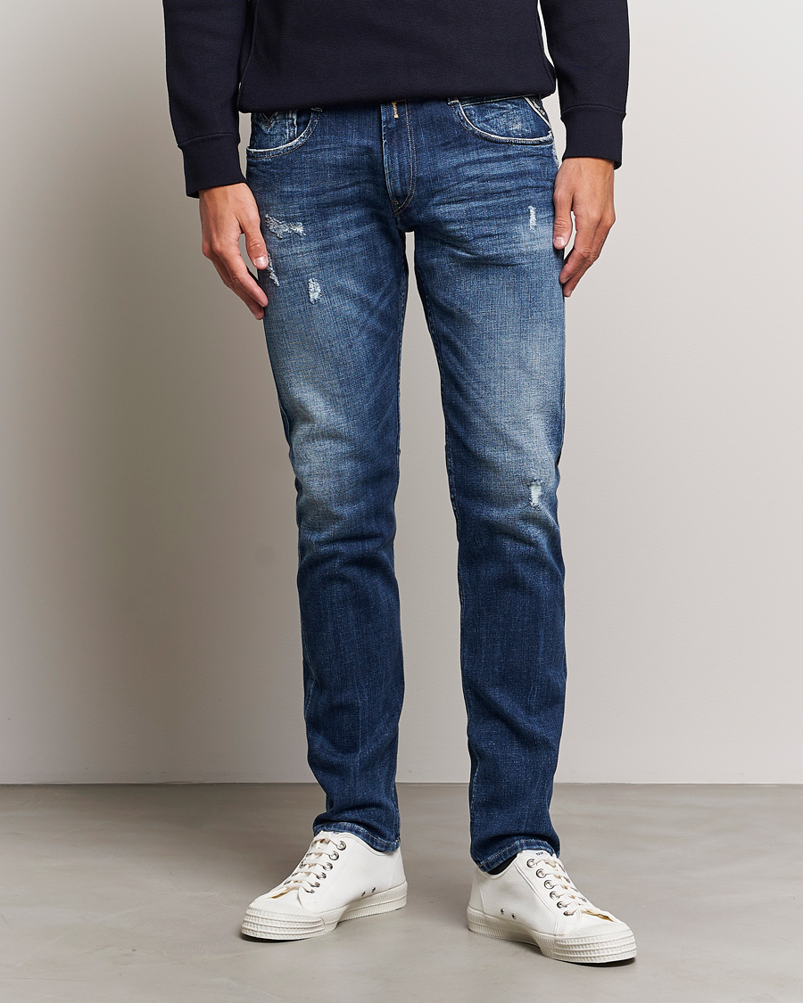 Heren | Jeans | Replay | Anbass 5 Years Wash Jeans Dark Blue