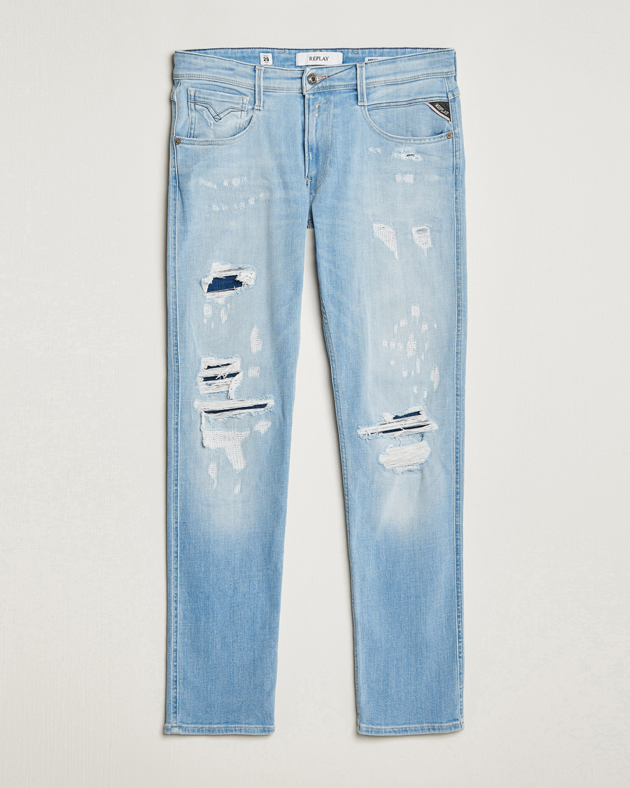Heren | Jeans | Replay | Anbass 20 Years Wash Jeans Light Blue