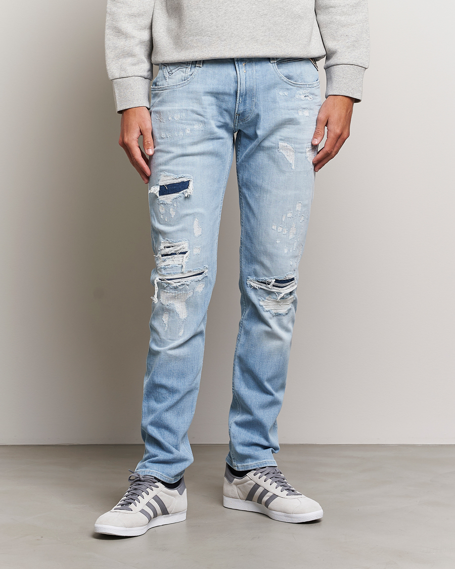 Heren | Jeans | Replay | Anbass 20 Years Wash Jeans Light Blue