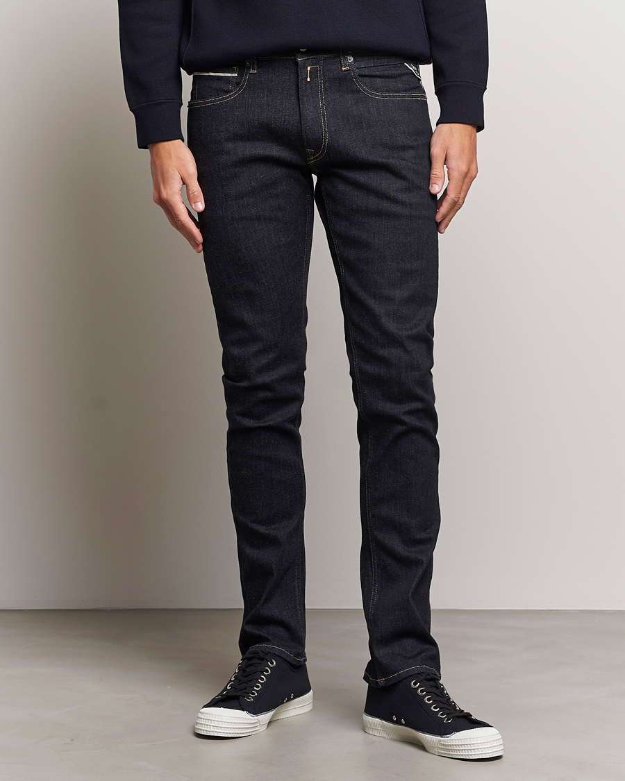 Heren | Blauwe jeans | Replay | Grover Hyperflex Re-Used Jeans Forever Dark Blue