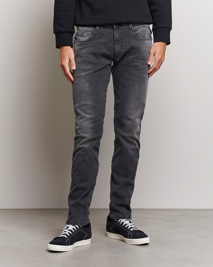 Heren | Jeans | Replay | Anbass Hyperflex Re-Used Jeans Washed Grey