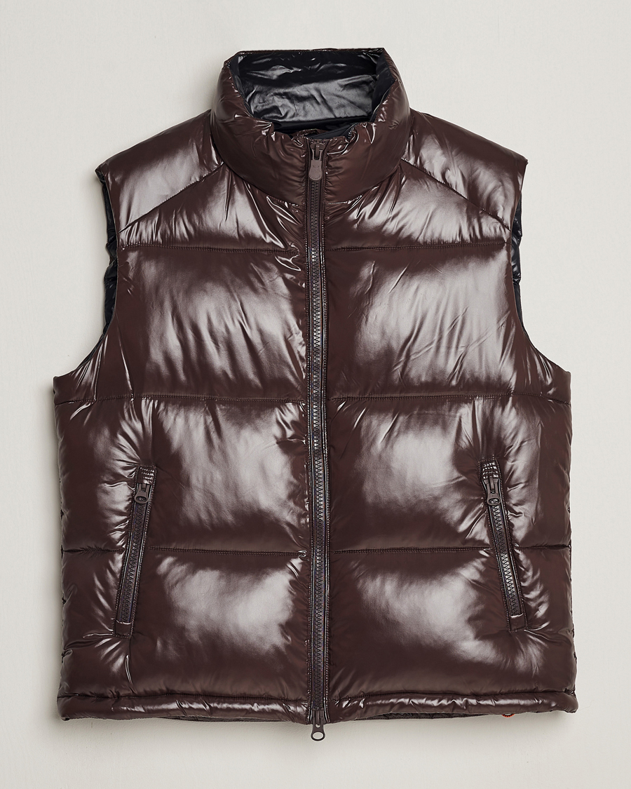 Heren | Jassen | Save The Duck | Ailantus Padded Puffer Vest Brown Black