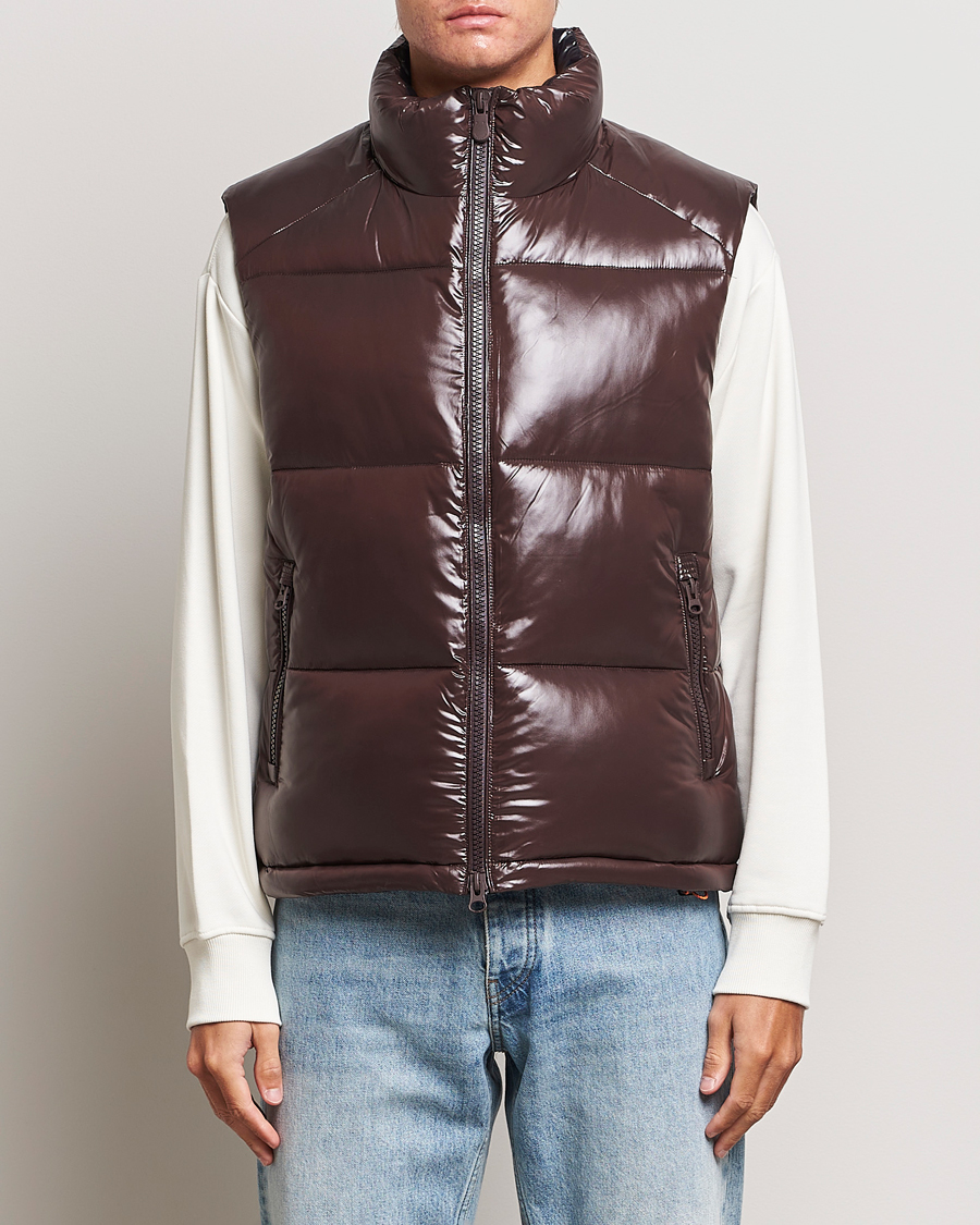 Heren | Jassen | Save The Duck | Ailantus Padded Puffer Vest Brown Black