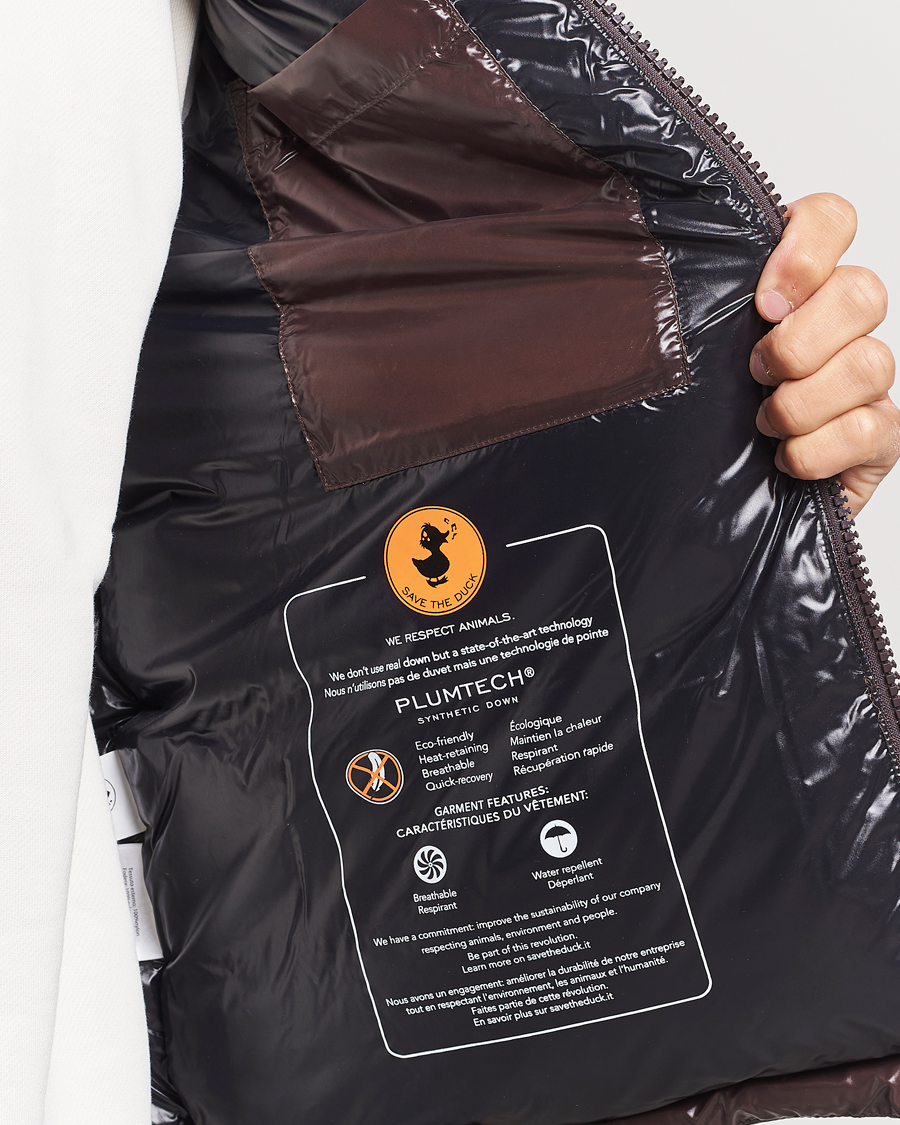 Heren | Jassen | Save The Duck | Ailantus Padded Puffer Vest Brown Black