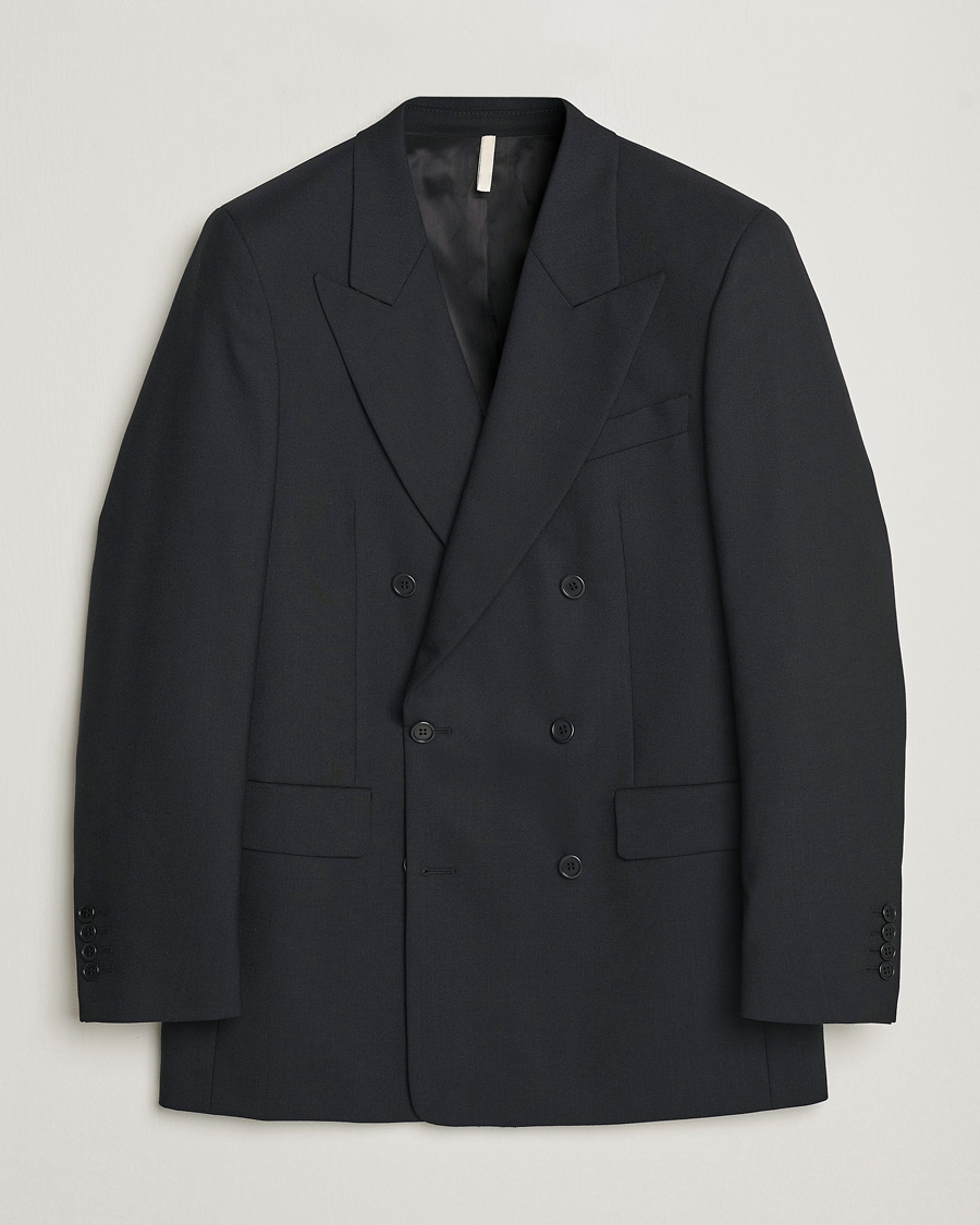 Heren | Blazers | Sunflower | Double Breasted Wool Blazer Black