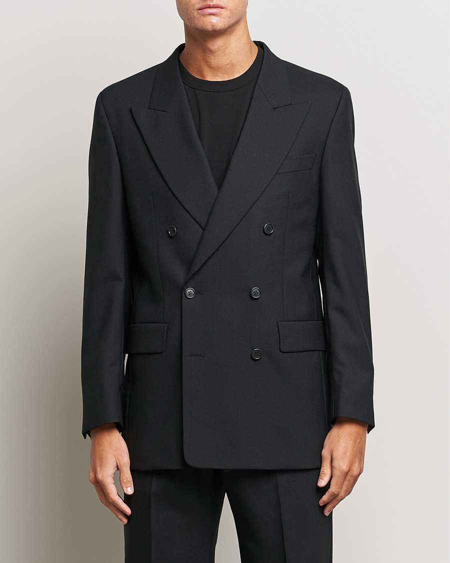 Heren | Blazers | Sunflower | Double Breasted Wool Blazer Black