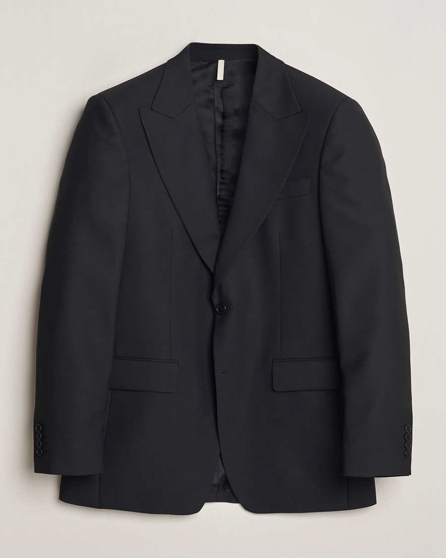 Heren | Blazers | Sunflower | Single Breasted Wool Blazer Black