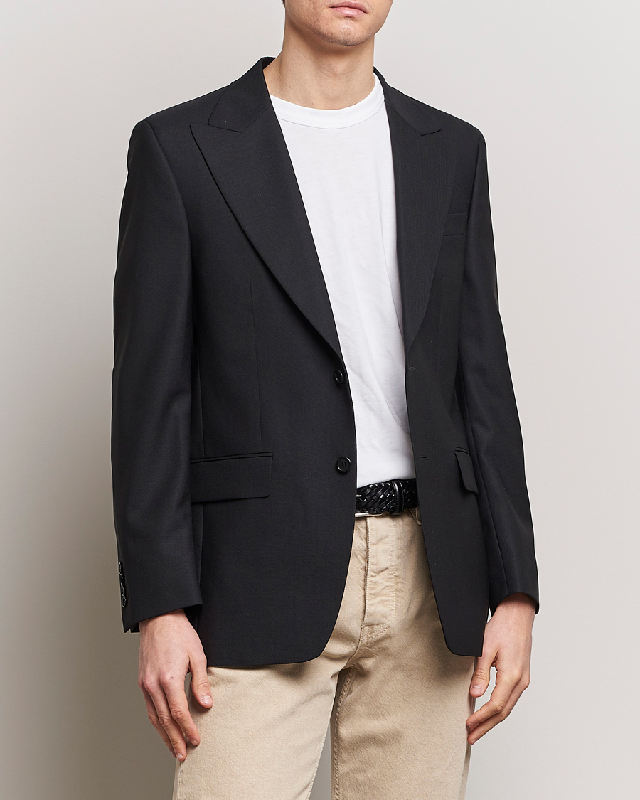 Heren | Sunflower | Sunflower | Single Breasted Wool Blazer Black