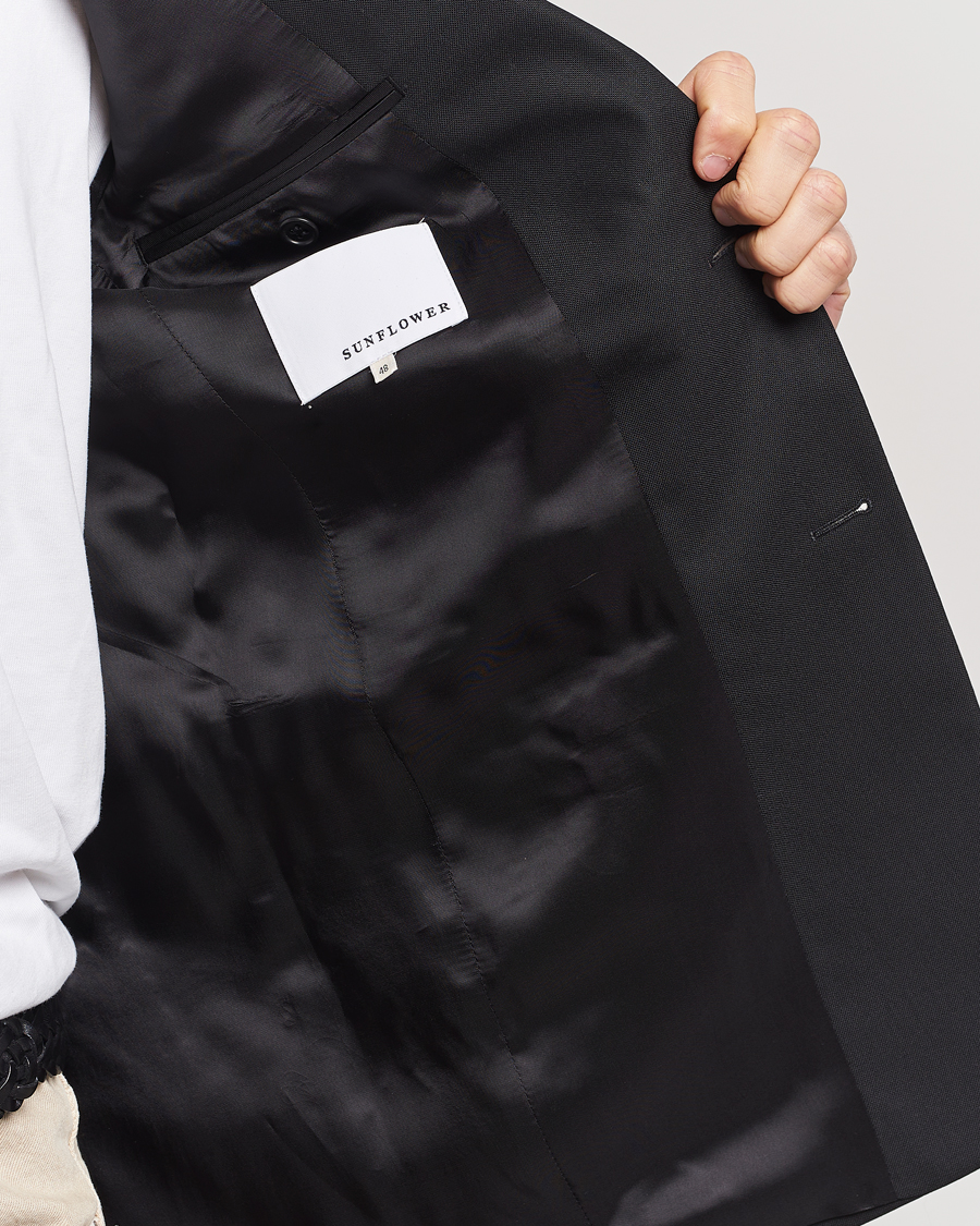 Heren | Blazers | Sunflower | Single Breasted Wool Blazer Black