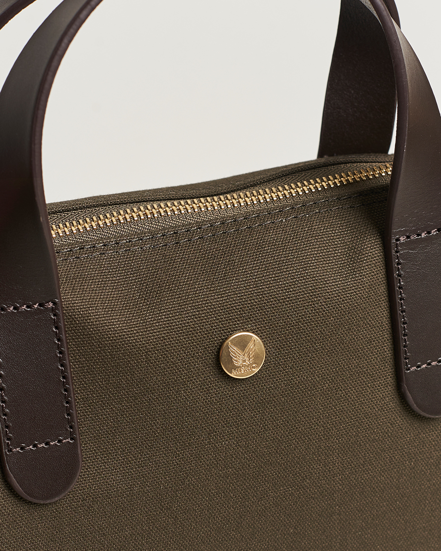 Heren | Tassen | Mismo | MismoM/S Canvas Slim BriefArmy/Dark Brown