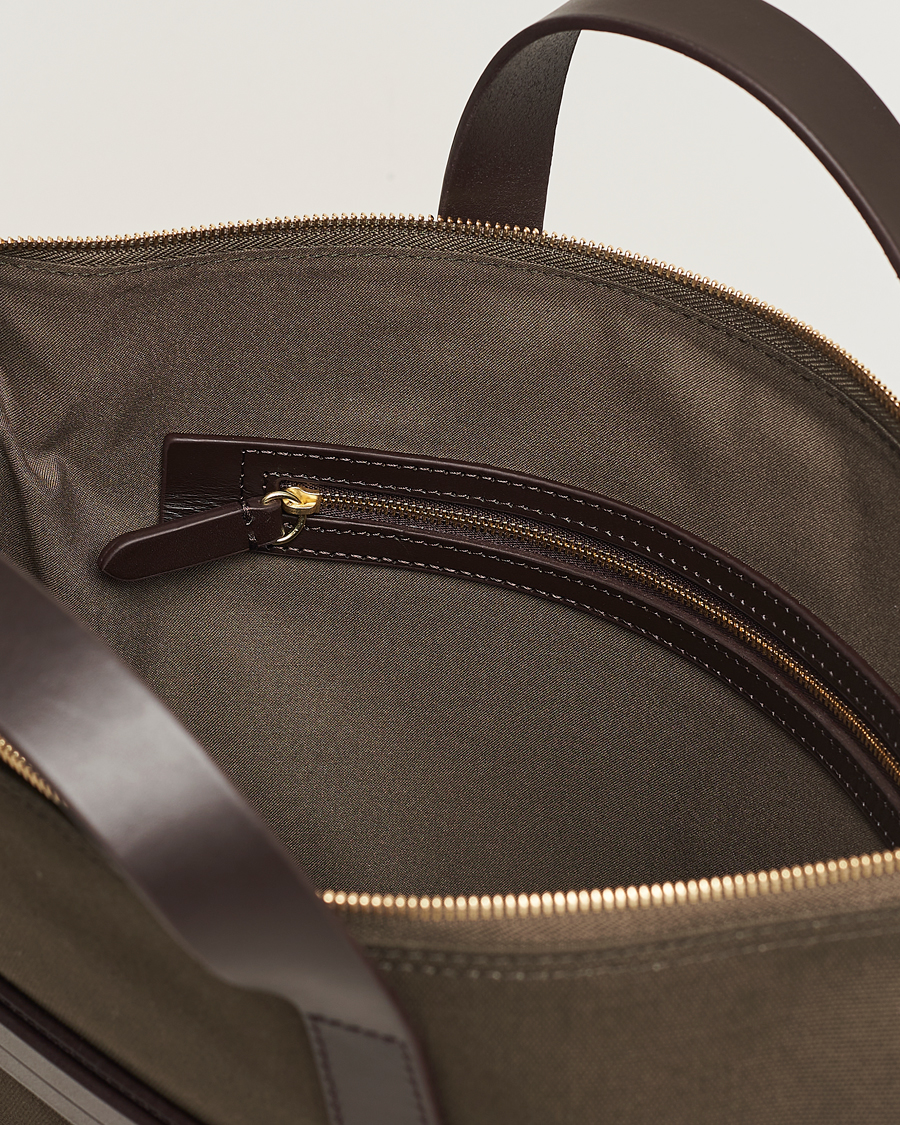 Heren | Tassen | Mismo | MismoM/S Canvas Slim BriefArmy/Dark Brown