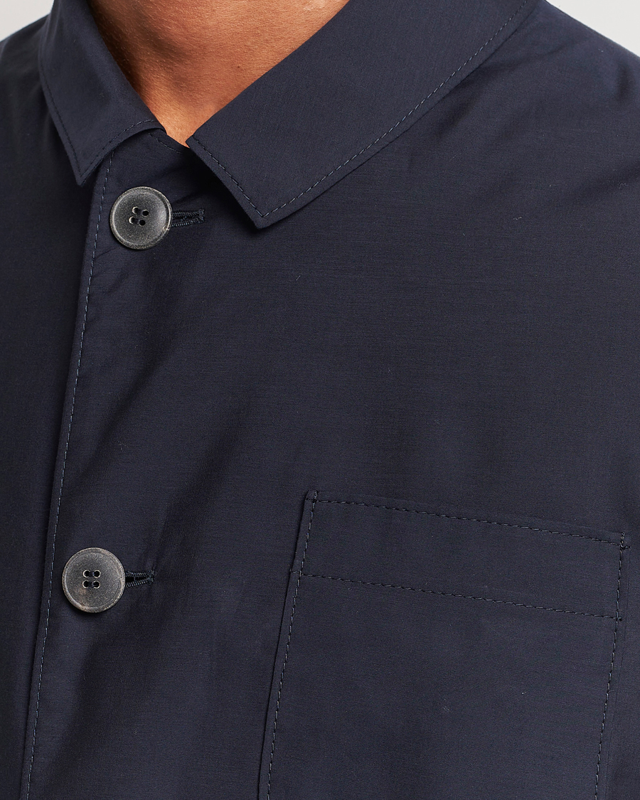 Heren | Jassen | Giorgio Armani | Lightweight Silk Blend Chore Jacket Navy