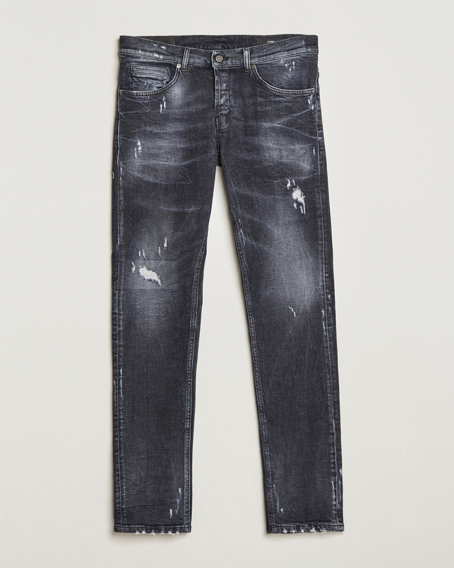 Heren | Jeans | Dondup | George Destroyed Jeans Vintage Black