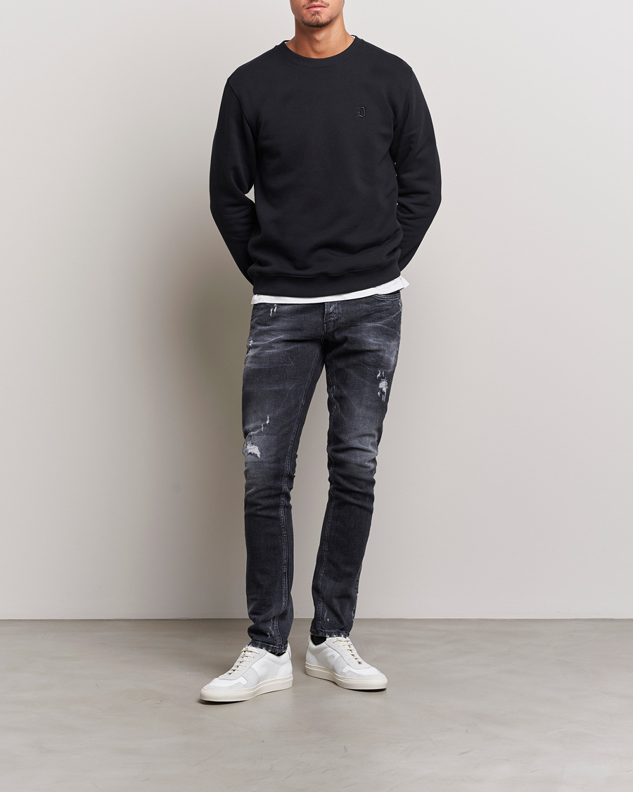 Heren | Jeans | Dondup | George Destroyed Jeans Vintage Black