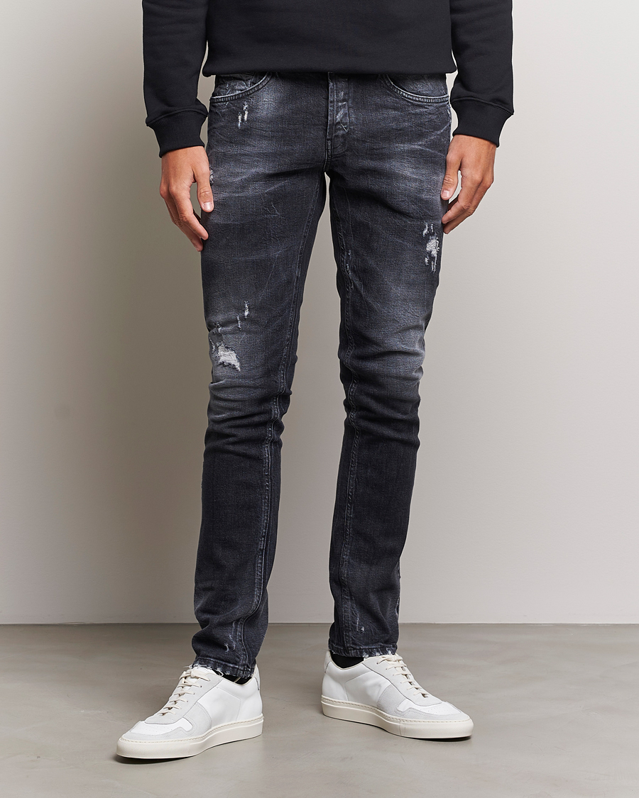 Heren | Jeans | Dondup | George Destroyed Jeans Vintage Black