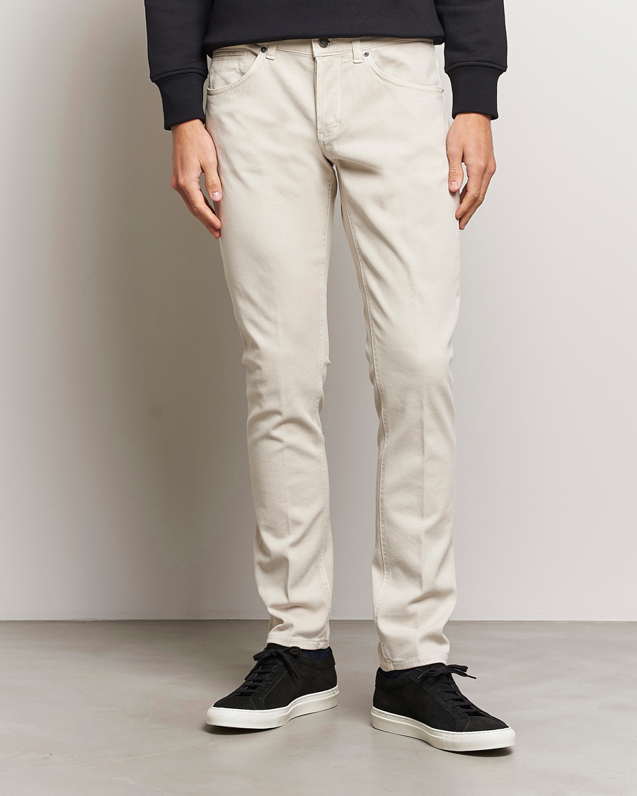 Heren | Witte jeans | Dondup | George 5-Pocket Jeans Light Sand