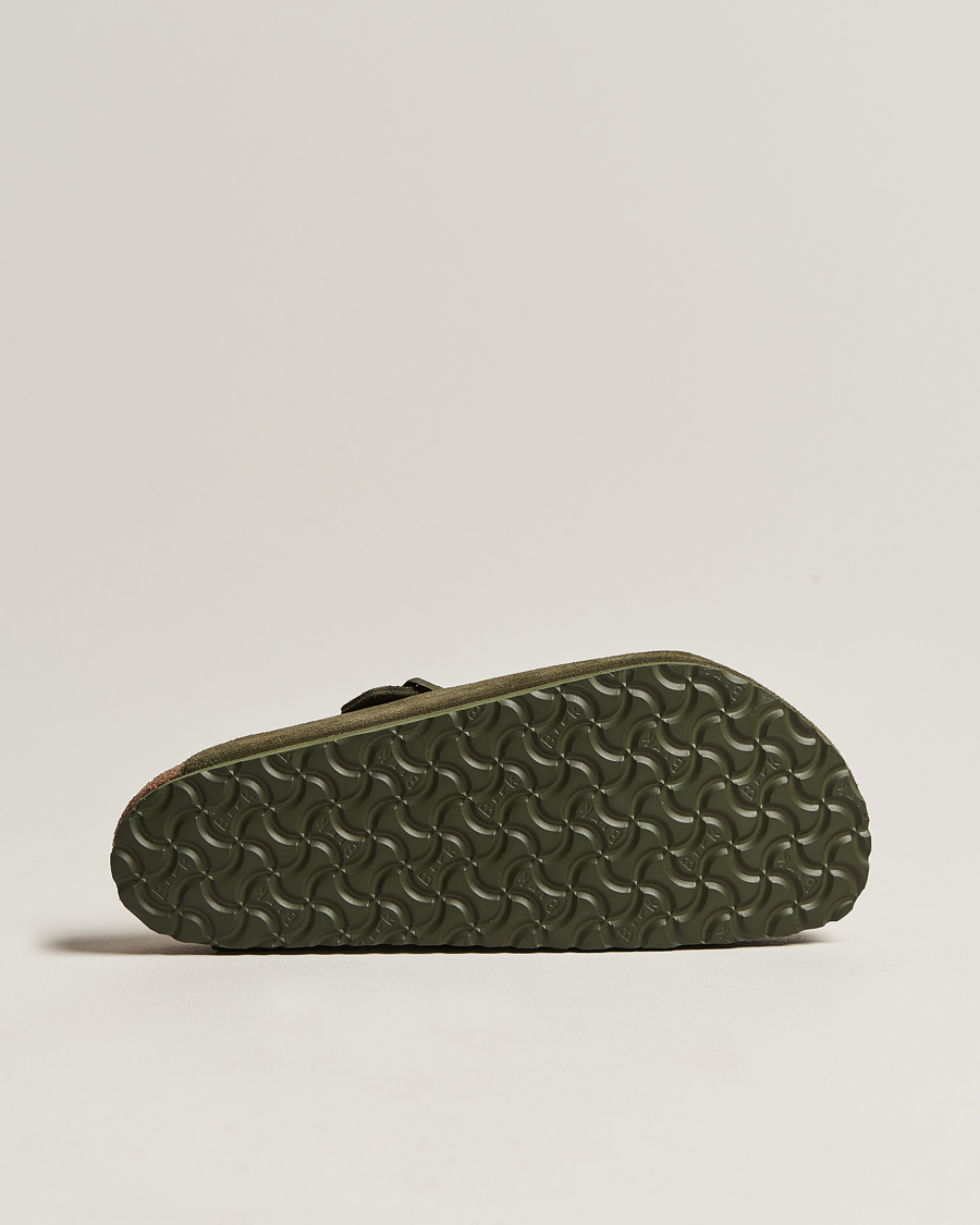 Heren | Sandalen slides | BIRKENSTOCK | Boston Classic Footbed Thyme Green Suede