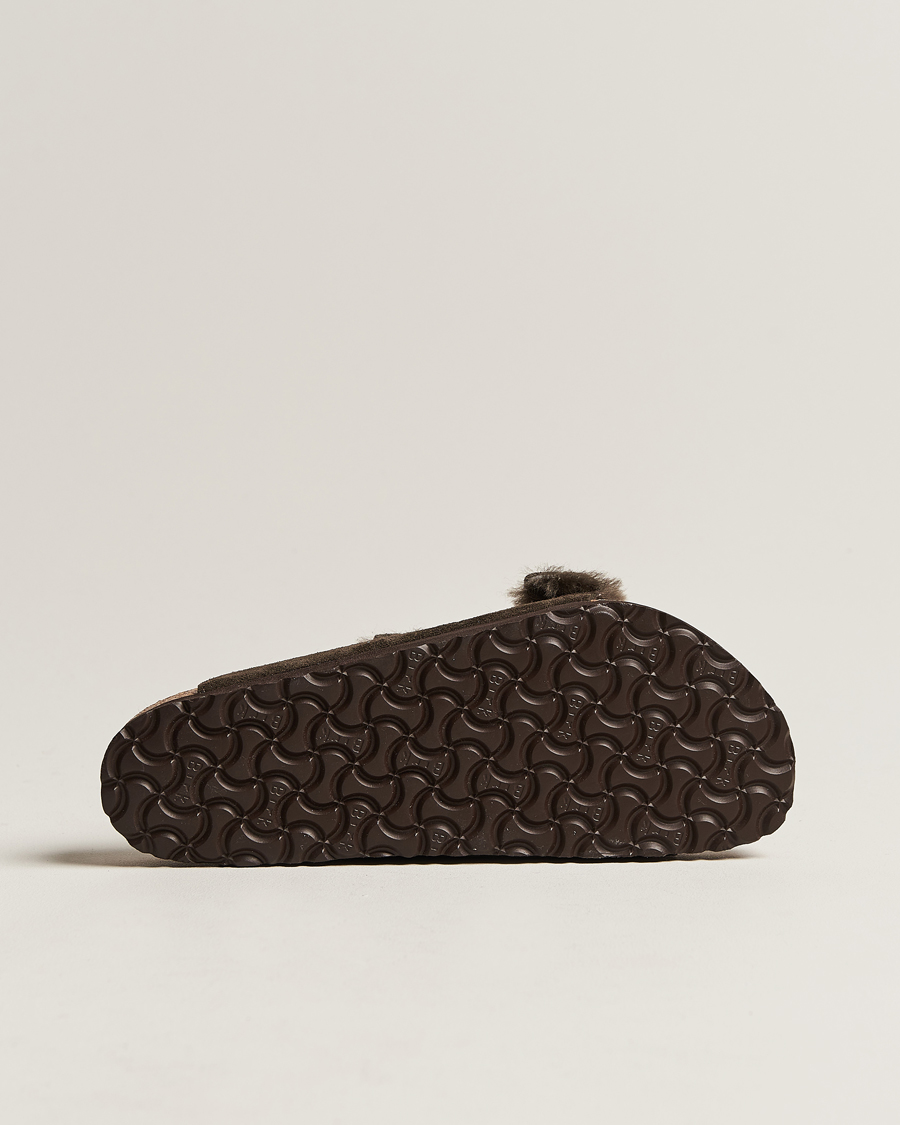 Heren | Sandalen slides | BIRKENSTOCK | Arizona Classic Footbed Shearling Mocha Suede