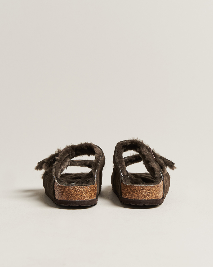 Heren | Sandalen slides | BIRKENSTOCK | Arizona Classic Footbed Shearling Mocha Suede