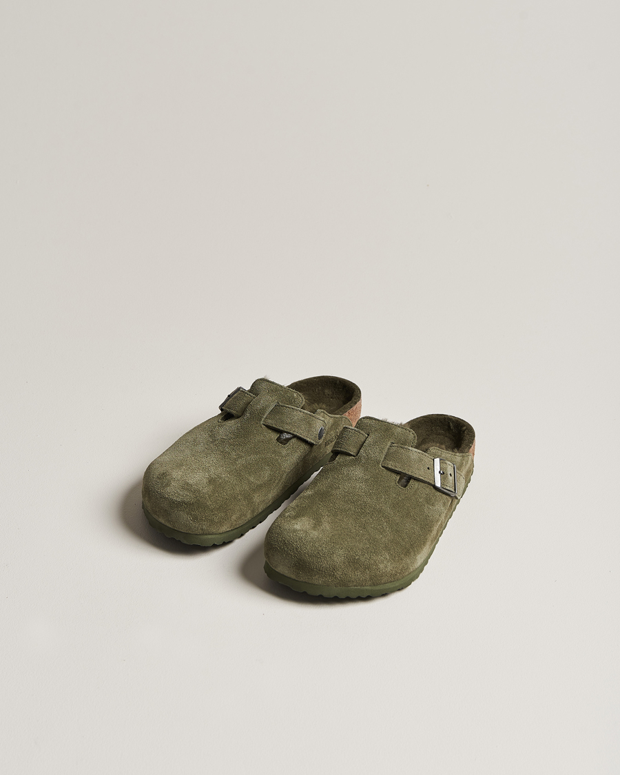 Heren | BIRKENSTOCK Boston Shearling Thyme Suede | BIRKENSTOCK | Boston Shearling Thyme Suede