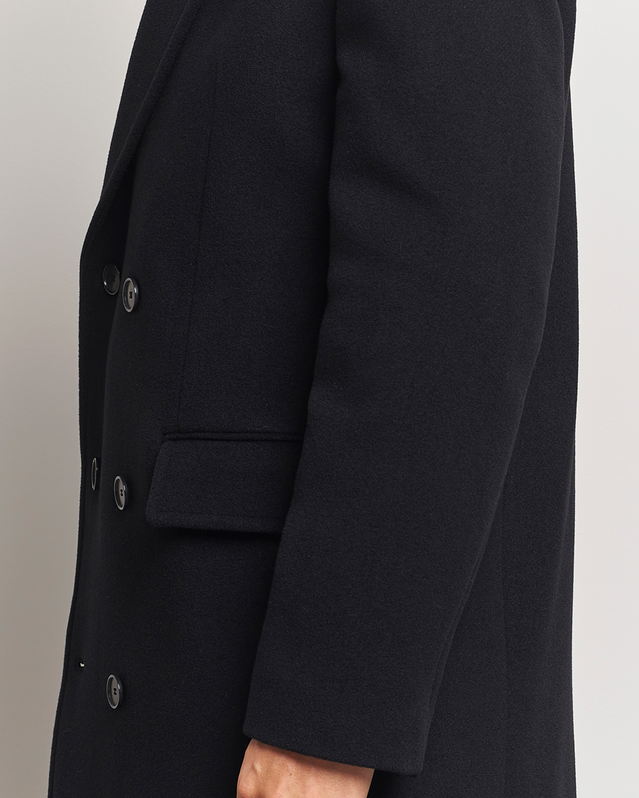 Heren | Jassen | Filippa K | Damian Double Breasted Wool Coat Black