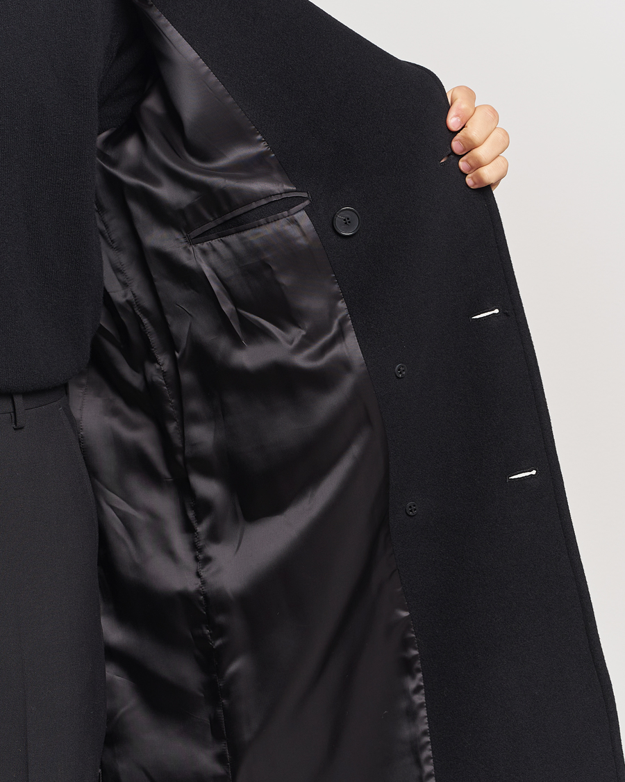 Heren | Jassen | Filippa K | Damian Double Breasted Wool Coat Black