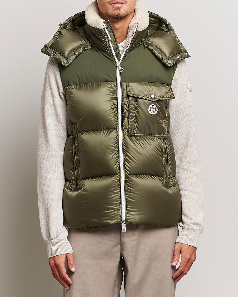 Heren | Gilets | Moncler | Oust Shearling Down Vest Olive
