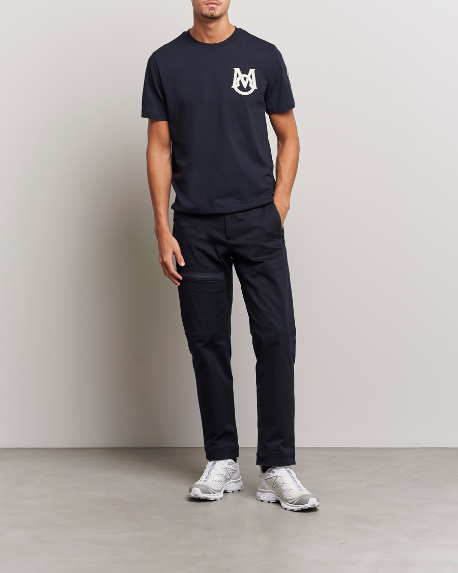 Heren | T-shirts | Moncler | Embossed Logo T-Shirt Navy