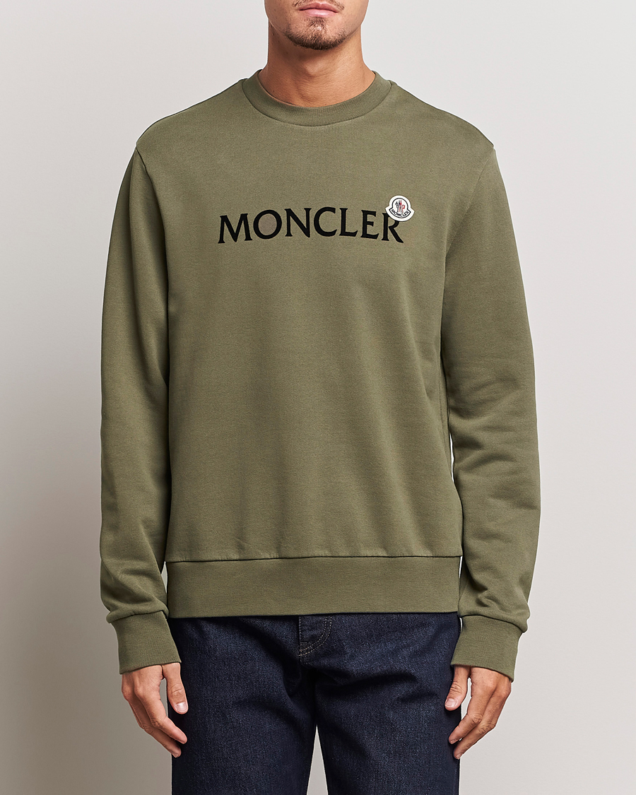 Heren | Moncler | Moncler | Lettering Logo Sweatshirt Olive