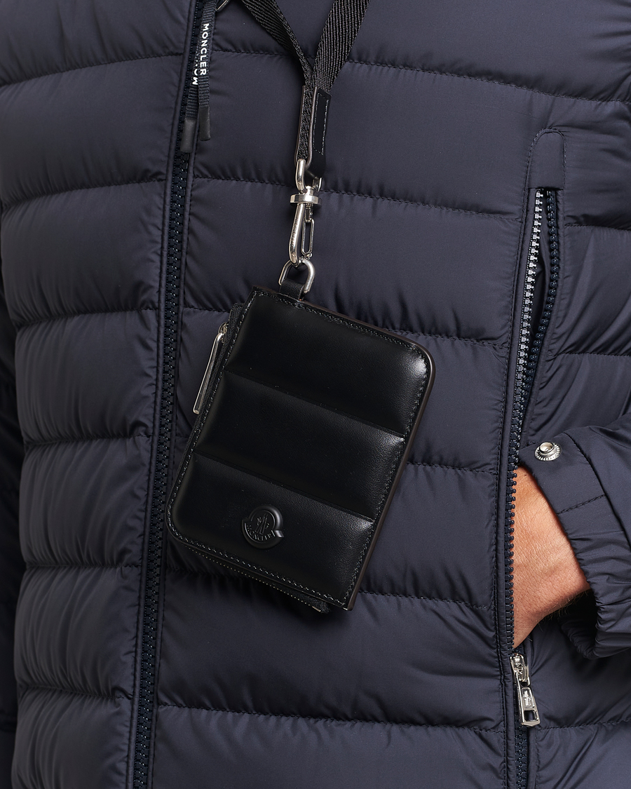 Heren | Moncler Strap Leather Wallet Black | Moncler | Strap Leather Wallet Black