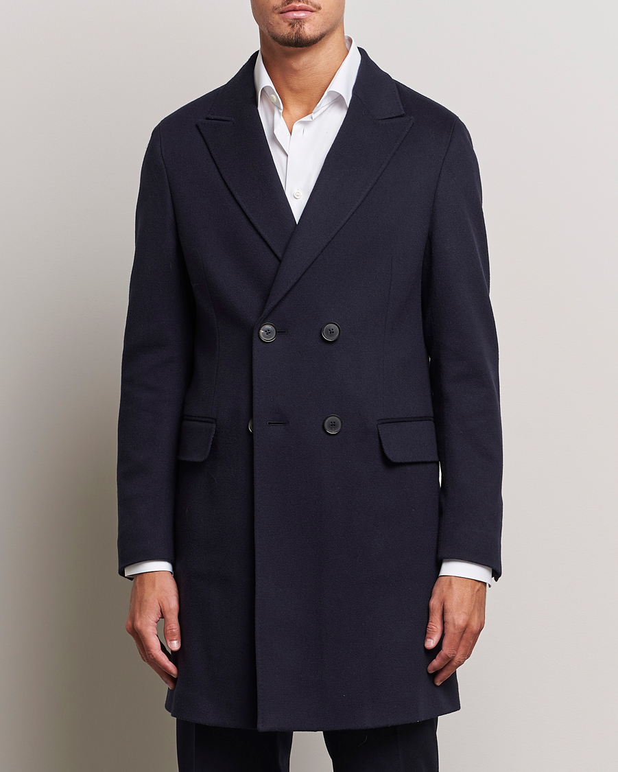 Heren | Jassen | Zegna | Wool/Cashmere Double Breasted Coat Navy