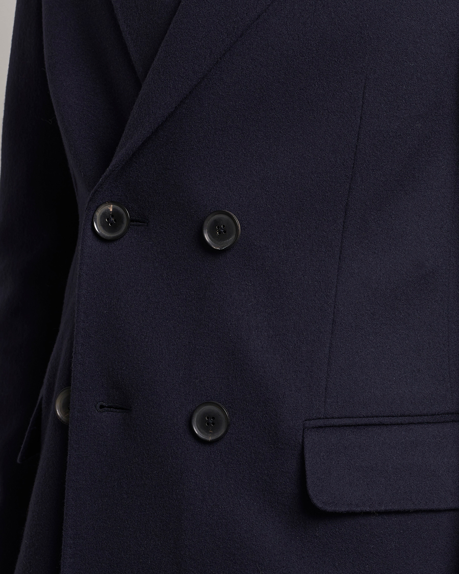 Heren | Jassen | Zegna | Wool/Cashmere Double Breasted Coat Navy