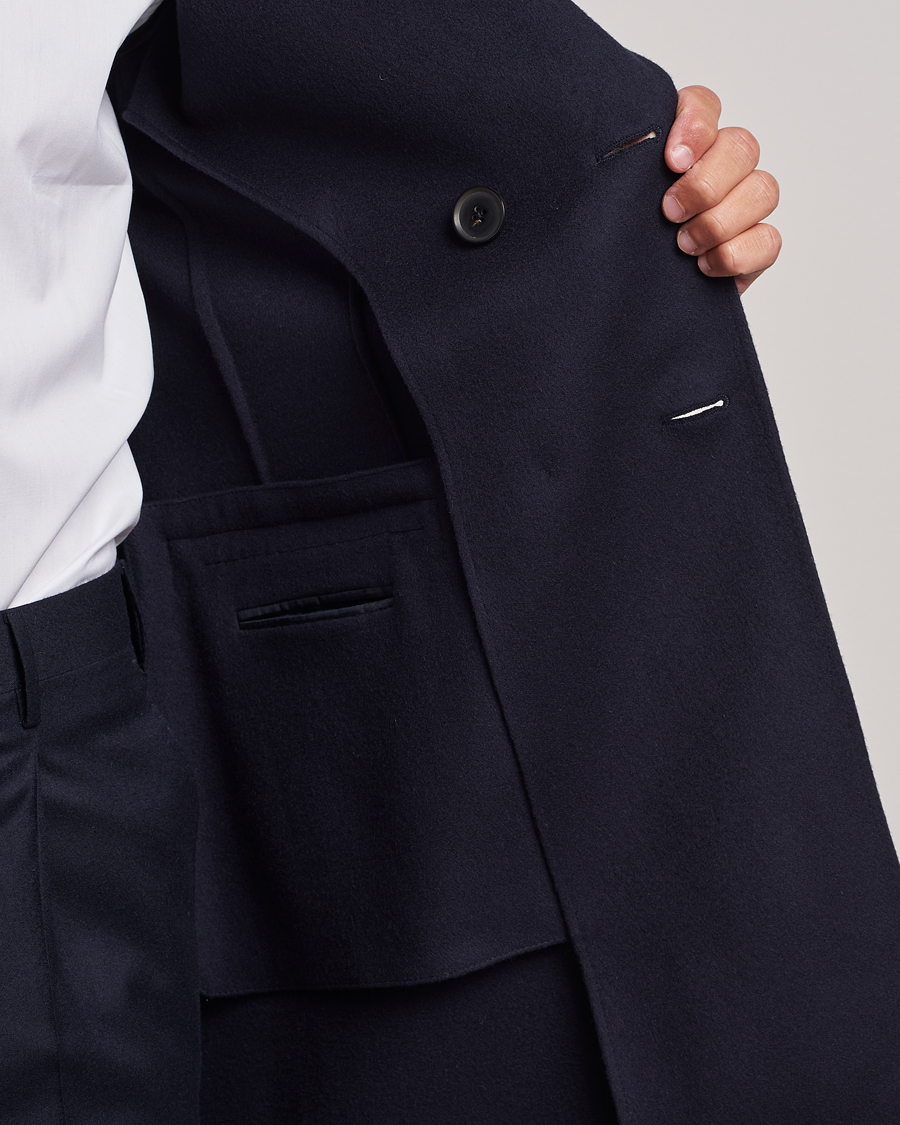 Heren | Jassen | Zegna | Wool/Cashmere Double Breasted Coat Navy
