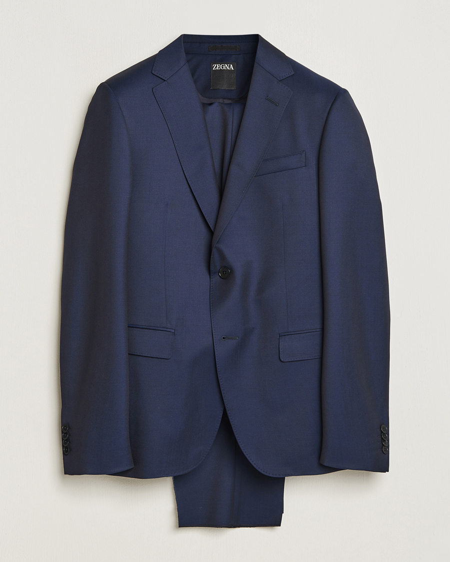 Heren | Pakken | Zegna | Tailored Wool Suit Dark Blue