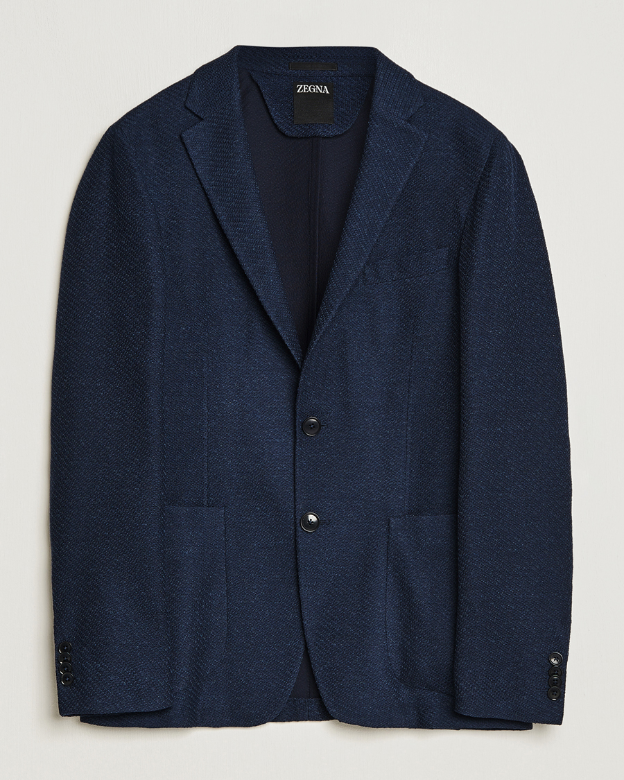 Heren | Blazers | Zegna | Unconstructed Structured Wool Blazer Navy