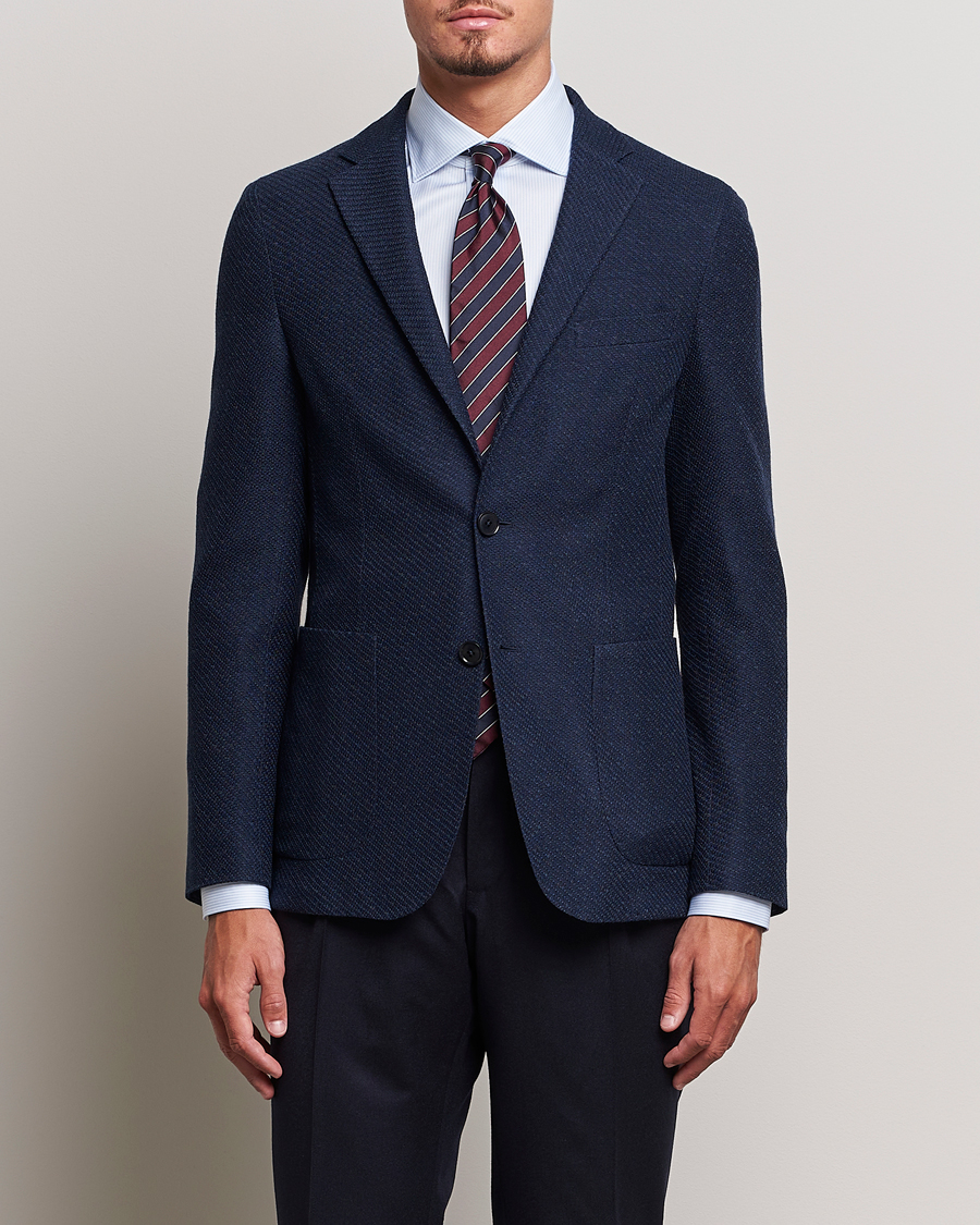Heren | Blazers | Zegna | Unconstructed Structured Wool Blazer Navy